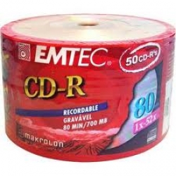 CD-R Gravável Emtec - 50 uni